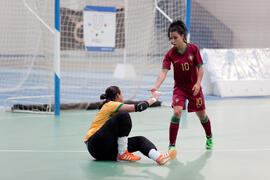Partido Brasil contra Portugal. 14º Campeonato del Mundo Universitario de Fútbol Sala 2014 (FUTSAL). Antequera. Julio de 2014
