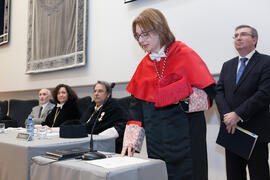 Yolanda García Calvente toma posesión como nueva vicerrectora de Personal Docente e Investigador de la Universidad de Málaga. Paraninfo.  Enero de 2016