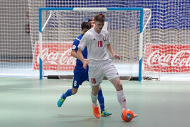 Partido Bielorrusia contra Azerbaiyán. 14º Campeonato del Mundo Universitario de Fútbol Sala 2014 (FUTSAL). Antequera. Julio de 2014