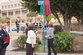 Inauguración de la glorieta "Alejandro Rodríguez Carrión" en el Campus de Teatinos de la Universidad de Málaga. Mayo de 2010