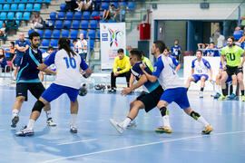 Partido Universidad de Málaga - Universidad de Barcelona. Categoría masculina. Campeonato Europeo Universitario de Balonmano. Antequera. Julio de 2017
