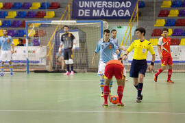 Partido Tailandia contra España. 14º Campeonato del Mundo Universitario de Fútbol Sala 2014 (FUTSAL). Antequera. Julio de 2014