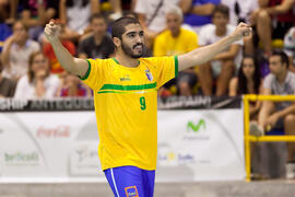 Partido Rusia contra Brasil. 14º Campeonato del Mundo Universitario de Fútbol Sala 2014 (FUTSAL). Antequera. Julio de 2014