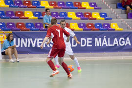 Partido Irán contra Bielorrusia. 14º Campeonato del Mundo Universitario de Fútbol Sala 2014 (FUTSAL). Antequera. Julio de 2014