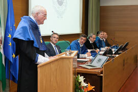 Investidura como Doctor "Honoris Causa" de Hans-Dieter Wienberg por la Facultad de Ciencias de la Universidad de Málaga. Rectorado. Mayo de 2016