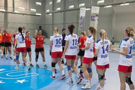 Partido República Checa - Rusia. Categoría femenina. Campeonato del Mundo Universitario de Balonmano. Antequera. Junio de 2016