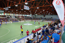 Partido Brasil contra Bielorrusia. 14º Campeonato del Mundo Universitario de Fútbol Sala 2014 (FUTSAL). Antequera. Julio de 2014
