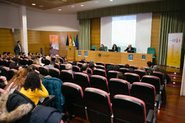 Clausura de la jornada "Brexit y Gibraltar. Un reto con oportunidades conjuntas". Edificio del Rectorado. Febrero de 2017