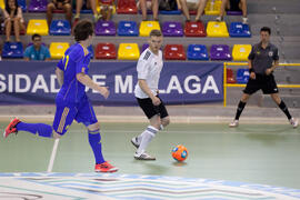 Partido Alemania contra Ucrania. 14º Campeonato del Mundo Universitario de Fútbol Sala 2014 (FUTSAL). Antequera. Julio de 2014