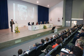 Intervención de Ernesto Pimentel. Homenaje en recuerdo del profesor José María Troya. Salón de Actos de la Escuela Técnica Superior de Ingeniería Informática. Octubre de 2016