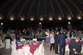 Cena de gala con motivo al homenaje para los jubilados y personal que cumple 25 años de servicio en la Universidad de Málaga. Jardín Botánico. Junio de 2009