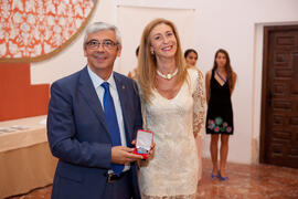 Entrega de premios, de parte de FISU, de la Universidad de Málaga, del ayuntamiento de Antequera y del Comité Organizador. 14º Campeonato del Mundo Universitario de Fútbol Sala 2014 (FUTSAL). Antequera. Julio de 2014