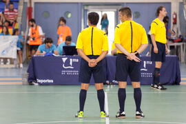 Partido España contra Rusia. 14º Campeonato del Mundo Universitario de Fútbol Sala 2014 (FUTSAL). Antequera. Julio de 2014
