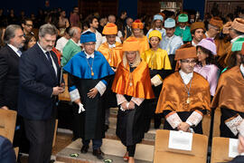 Comitiva previa a la investidura de Kazuyo Sejima como Doctora "Honoris Causa" por la Escuela de Arquitectura de la Universidad de Málaga. Paraninfo. Octubre de 2019