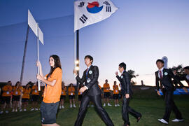 Equipo de República de Corea. Inauguración del Campeonato Mundial Universitario de Golf. Antequera Golf. Junio de 2010