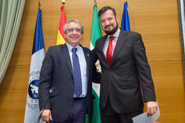 Toma de Posesión de Antonio Peláez Verdet como nuevo Director de Secretariado del Centro Internacional de Español de la Universidad de Málaga. Edificio del Rectorado. Febrero de 2018
