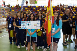 Equipo de España. Inauguración del 14º Campeonato del Mundo Universitario de Fútbol Sala 2014 (FUTSAL). Antequera. Julio de 2014