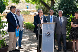Intervención de José Ángel Narváez. Inauguración de la glorieta Botánicos de la UMA. Jardín Botánico de la Universidad de Málaga. Junio de 2018