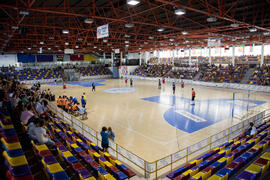 Partido clasificatorio entre Club Deportivo UMA Antequera y Universidad de Géneve de Suiza. IX Campeonato de Europa Universitario de Fútbol Sala. Antequera. Julio de 2013