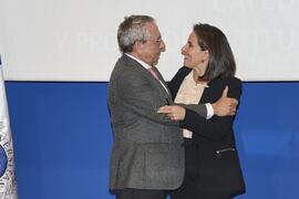 Toma de posesión de María Teresa Sánchez Compaña como profesora titular del Área de Didáctica de la Matemática de la Universidad de Málaga. Toma de posesión de nuevos catedráticos y profesores titulares de la Universidad de Málaga. Paraninfo. Noviembre de 2023