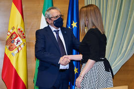Toma de posesión de nueva funcionaria de la Universidad de Málaga. Edificio del Rectorado. Diciembre de 2021