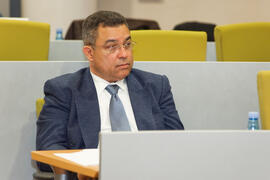 Asistente a la primera sesión del X Pleno del Consejo Universitario Iberoamericano (CUIB) en la Universidad de Málaga. Rectorado. Marzo de 2012