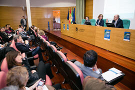 Clausura de la jornada "Brexit y Gibraltar. Un reto con oportunidades conjuntas". Edificio del Rectorado. Febrero de 2017
