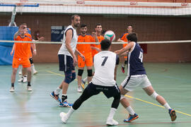 Partido masculino Universidad de Málaga - Universidad de Vigo. Campeonato de España Universitario de Voleibol. Complejo Polideportivo Universitario. Abril de 2018