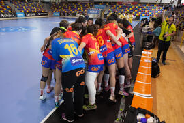 Partido España - Japón. Categoría femenina. Campeonato del Mundo Universitario de Balonmano. Antequera. Junio de 2016