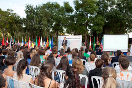 Acto de bienvenida a los alumnos Erasmus de la Universidad de Málaga. Jardín Botánico. Octubre de 2013