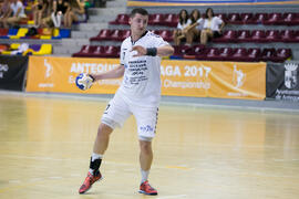 Partido Universidad de Suceava - Universidad de Duisburg-Essen. Categoría masculina. Campeonato Europeo Universitario de Balonmano. Antequera. Julio de 2017