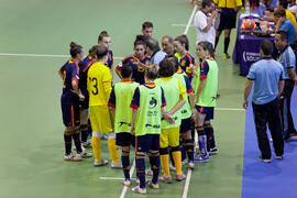 Partido España contra Portugal. 14º Campeonato del Mundo Universitario de Fútbol Sala 2014 (FUTSAL). Antequera. Julio de 2014