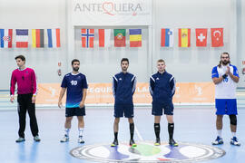 Partido Universidad de Málaga - Universidad de Barcelona. Categoría masculina. Campeonato Europeo Universitario de Balonmano. Antequera. Julio de 2017