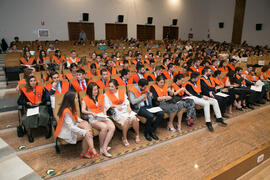 Alumnos en su graduación de los Másters de la Facultad de Ciencias Económicas y Empresariales de la Universidad de Málaga. Paraninfo. Mayo de 2017