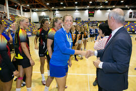 Entrega de medallas. Campeonato Europeo Universitario de Balonmano. Antequera. Julio de 2017