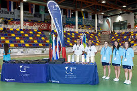 Voluntarios. Acto de clausura y entrega de medallas. 14º Campeonato del Mundo Universitario de Fútbol Sala 2014 (FUTSAL). Antequera. Julio de 2014