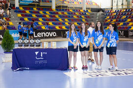 Grupo de voluntarias. Ceremonia de clausura del Campeonato del Mundo Universitario de Balonmano. Antequera. Julio de 2016