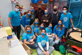 Foto de grupo. Jornada de Puertas Abiertas de la Universidad de Málaga. Complejo Polideportivo Universitario. Marzo de 2022