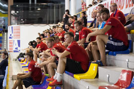 Vista de la grada. Partido Rusia - Polonia. Categoría femenina. Campeonato del Mundo Universitario de Balonmano. Antequera. Julio de 2016
