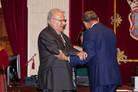 Entrega del título de Hijo Predilecto a Eugenio Chicano. Ayuntamiento de Málaga. Octubre de 2014