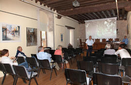 Presentación a periodistas noruegos del video documental "Princesa Kristina de Noruega". Covarrubias. Septiembre, 2015.