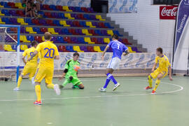 Partido Ucrania contra Brasil. 14º Campeonato del Mundo Universitario de Fútbol Sala 2014 (FUTSAL). Antequera. Julio de 2014