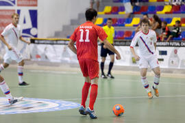 Partido Irán contra Rusia. 14º Campeonato del Mundo Universitario de Fútbol Sala 2014 (FUTSAL). Antequera. Julio de 2014
