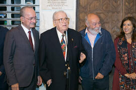 Inauguración de la placa conmemorativa de la Casa Natal de Eugenio Chicano. Málaga. Octubre de 2017