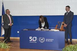 Toma de posesión de Silvia García Mayor como profesora titular del Área de Enfermería de la Universidad de Málaga. Toma de posesión de nuevos catedráticos y profesores titulares de la Universidad de Málaga. Paraninfo. Noviembre de 2023
