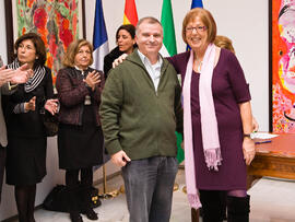 Toma de posesión de nuevos catedráticos y profesores titulares de la Universidad de Málaga. Edificio del Rectorado. Enero de 2010