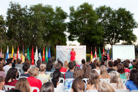 Acto de bienvenida a los alumnos Erasmus de la Universidad de Málaga. Jardín Botánico. Octubre de 2013