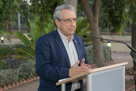 José Ángel Narváez. Homenaje al personal jubilado de la Universidad de Málaga. Jardín Botánico. Junio 2017