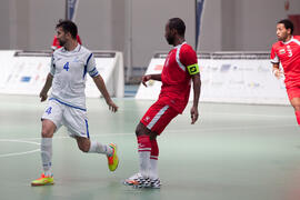 Partido Azerbaiyán contra Omán. 14º Campeonato del Mundo Universitario de Fútbol Sala 2014 (FUTSAL). Antequera. Julio de 2014