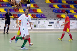 Partido Portugal contra China. 14º Campeonato del Mundo Universitario de Fútbol Sala 2014 (FUTSAL). Antequera. Julio de 2014